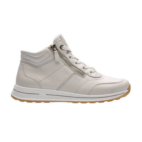 Ara Osaka soft cream leather with 2 zips high top ankle boot
