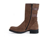 Wolky mid-calf buckle detail oiled taupe nubuck suede boot