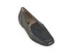 Patent loafer textured