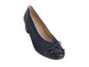 Ara wide fit navy patent leather toe court
