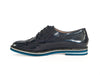 Brogue patent navy leather lace-up