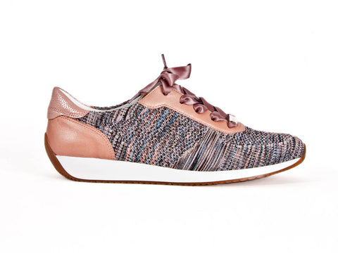 * Closing down sale 50% off Ara Fusion 4 pink leather & textile trainer shoe