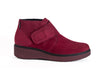 * Mephisto Emie textured sole velcro fasten bordo suede leather ankle boot
