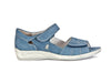 Hilena back-in jeans blue nubuck leather sandal