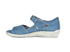 Hilena back-in jeans blue nubuck leather sandal