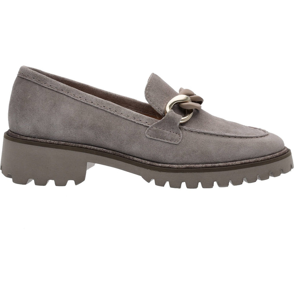 * Ara Kent chain trim & chunky sole taupe nubuck leather loafer - COMING SOON