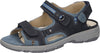 ** Waldlaufer adjustable navy blue leather walking sandal