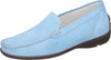 Wldlaufer Harriet non slip sole pale blue suede leather moccasin loafer