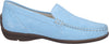 Wldlaufer Harriet non slip sole pale blue suede leather moccasin loafer