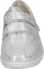 * Henni 2-strap silver and white leather loafer