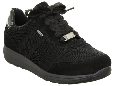 * Ara Fusion 4 lace up wide fitting Gore-Tex waterproof black trainer shoe