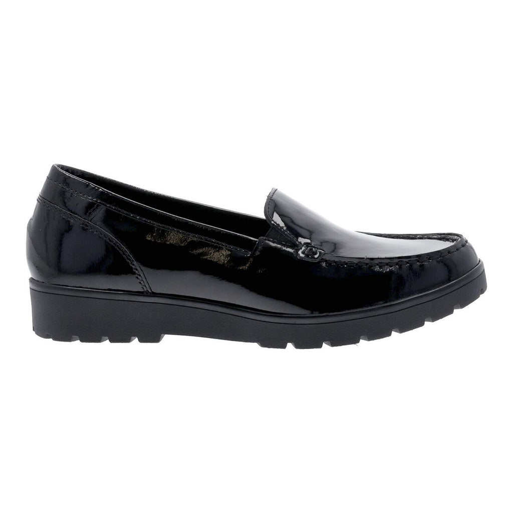 * Ara Dallas lightweight chunky sole black patent leather loafer