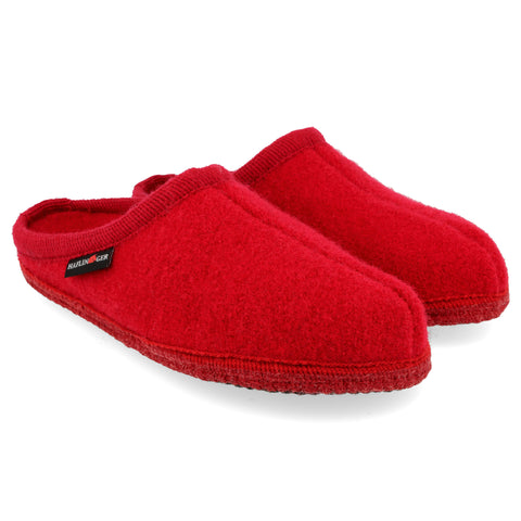 Haflinger Alaska red wool non slip sole slipper