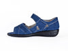 Waldlaufer Kara very wide fit adjustable jeans blue nubuck sandal