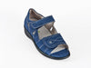 Waldlaufer Kara very wide fit adjustable jeans blue nubuck sandal
