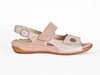 Waldlaufer Heliett 2 strap pale pink leather sandal