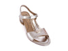 ** Ara trim detail rose gold leather sandal