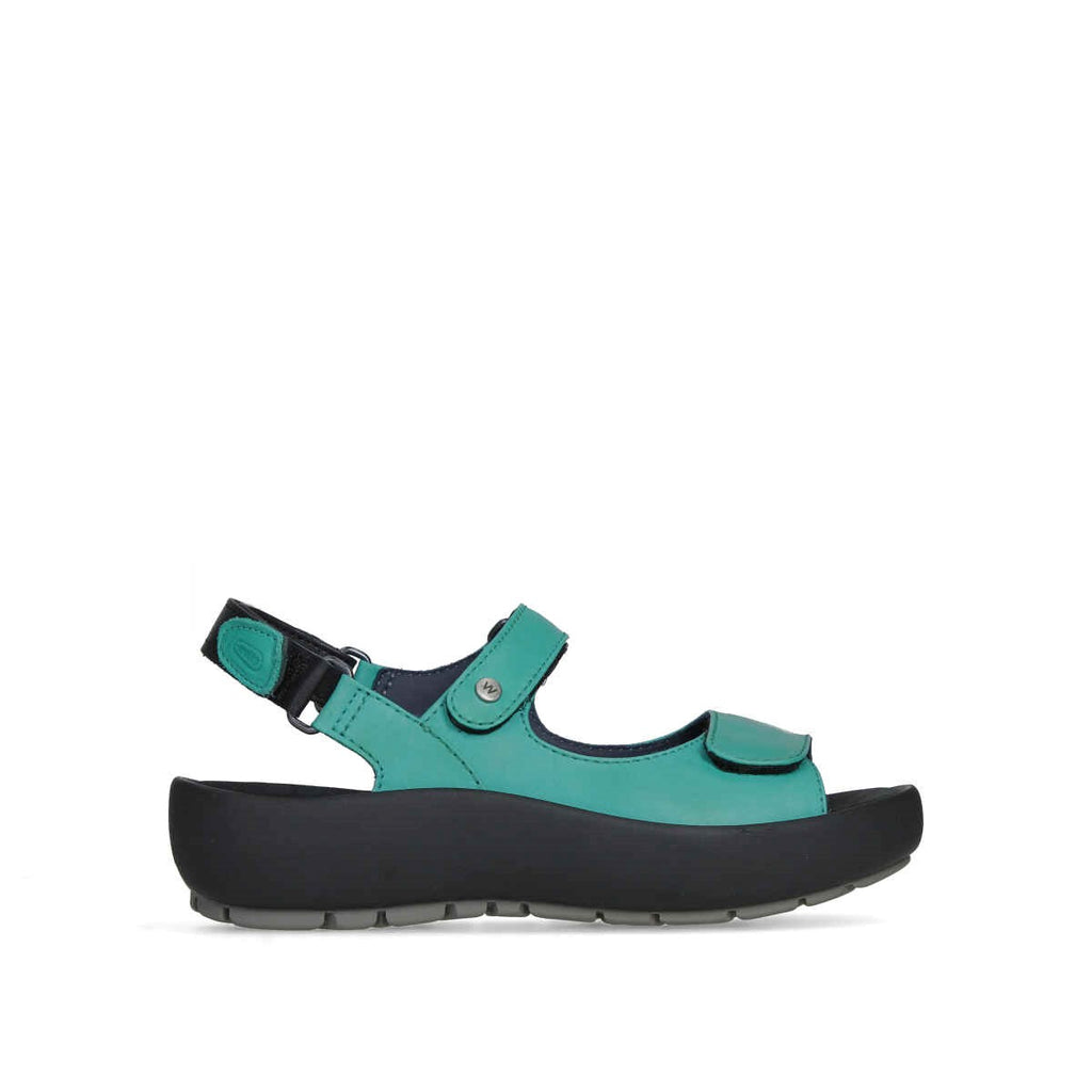 Wolky Rio adjustable turquoise leather sandal