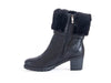 * Ara heeled faux fur black leather boot