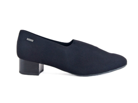 Ara Hi-Tec fabric with Gore-Tex black mid-heel loafer