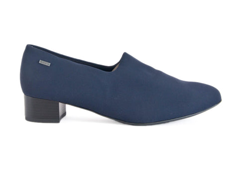 Ara Hi-Tec fabric with Gore-Tex navy blue mid-heel loafer