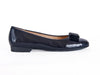 flat navy blue ladies pump style shoes