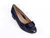 flat black ladies pump style shoes