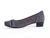* Closing down sale 50% off Court with bar trim in suede leather