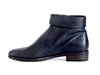 Ara cuff detail soft navy or brown leather ankle boot