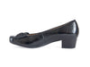 Ara wide-fitting bow detail black leather court
