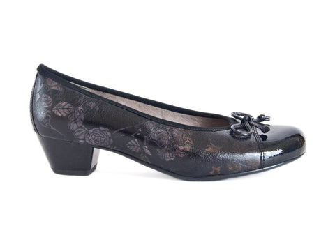 Ara antique floral design wide-fitting court