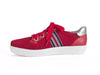 Ara Fusion 4 red leather and textile lace up trainer