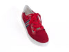 Ara Fusion 4 red leather and textile lace up trainer