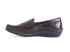 Klare wide-fit snakeskin effect patent leather loafer