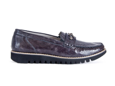 * Closing down sale 50% off Waldlaufer Habea pearly detail mottled grey leather loafer