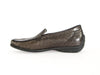 Harriet textured leather moccasin in croc patent leather