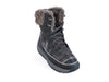 * Mephisto stripe faux fur trim lace up multi colour leather boot