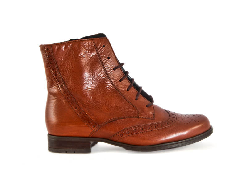 Ladies tan brogue ankle boots 2025