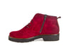 Brogue style wine red suede ankle boot
