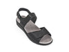Semler adjustable black leather sandal
