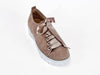 Chunky sole taupe nubuck lace-up trainer