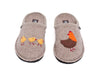 Haflinger wool non slip sole grey chicks with Mother Hen slipper