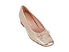 * Riva Italian light gold leather pump