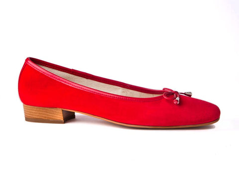 Clearance 50% off Italian suede pump-RED
