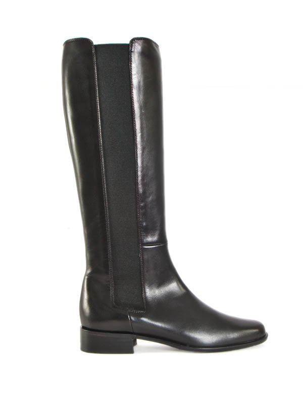Woman in clearance leather boots