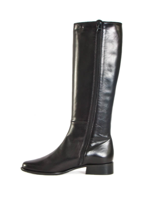 Black italian leather boots cheap