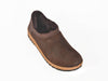 Sheepskin slipper with cork & rubber sole - Brown