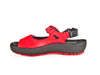 Wolky Rio adjustable red leather sandal