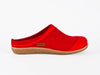 Haflinger Blizzard pure wool with trim non slip sole red slipper