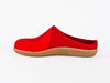Haflinger Blizzard pure wool with trim non slip sole red slipper